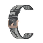 Cinturino per orologio con cinturino da polso in nylon con trama a strisce da 18 mm per Fossil Female Sport / Charter HR / Gen 4 Q Venture HR