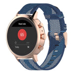 Cinturino per orologio con cinturino da polso in nylon con trama a strisce da 18 mm per Fossil Female Sport / Charter HR / Gen 4 Q Venture HR