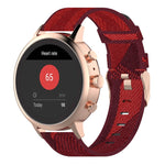 Cinturino per orologio con cinturino da polso in nylon con trama a strisce da 18 mm per Fossil Female Sport / Charter HR / Gen 4 Q Venture HR