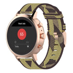 Cinturino per orologio con cinturino da polso in nylon con trama a strisce da 18 mm per Fossil Female Sport / Charter HR / Gen 4 Q Venture HR