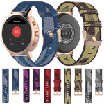 Cinturino per orologio con cinturino da polso in nylon con trama a strisce da 18 mm per Fossil Female Sport / Charter HR / Gen 4 Q Venture HR