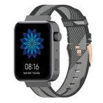 Cinturino da polso in nylon con trama a righe da 18 mm per Xiaomi Mi Watch, Garmin Vivomove 3s / Vivoactive 4s
