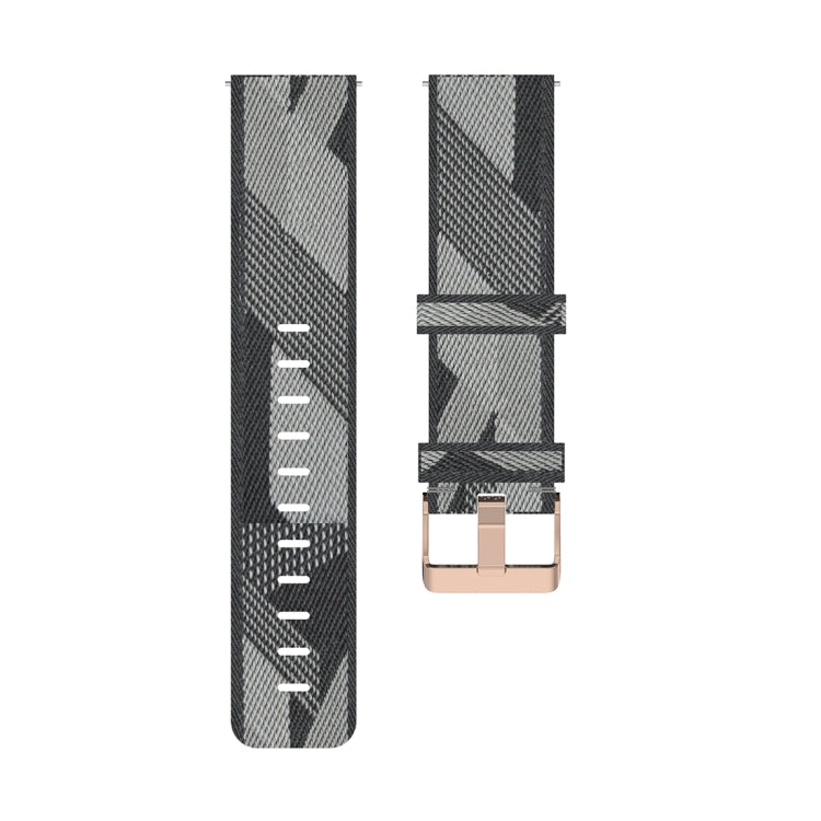 Cinturino da polso in nylon con trama a righe da 18 mm per Xiaomi Mi Watch, Garmin Vivomove 3s / Vivoactive 4s