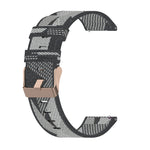Cinturino da polso in nylon con trama a righe da 18 mm per Xiaomi Mi Watch, Garmin Vivomove 3s / Vivoactive 4s