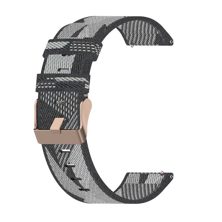 Cinturino da polso in nylon con trama a righe da 18 mm per Xiaomi Mi Watch, Garmin Vivomove 3s / Vivoactive 4s