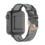 Cinturino da polso in nylon con trama a righe da 18 mm per Xiaomi Mi Watch, Garmin Vivomove 3s / Vivoactive 4s