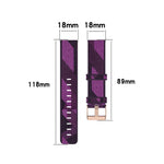Cinturino da polso in nylon con trama a righe da 18 mm per Xiaomi Mi Watch, Garmin Vivomove 3s / Vivoactive 4s