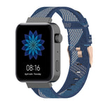 Cinturino da polso in nylon con trama a righe da 18 mm per Xiaomi Mi Watch, Garmin Vivomove 3s / Vivoactive 4s