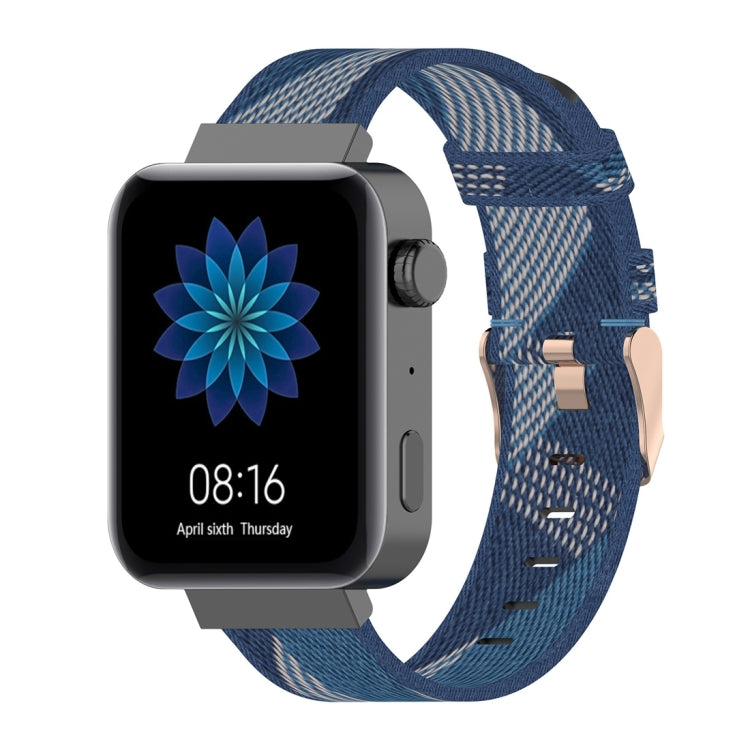 Cinturino da polso in nylon con trama a righe da 18 mm per Xiaomi Mi Watch, Garmin Vivomove 3s / Vivoactive 4s