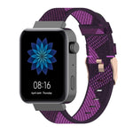 Cinturino da polso in nylon con trama a righe da 18 mm per Xiaomi Mi Watch, Garmin Vivomove 3s / Vivoactive 4s