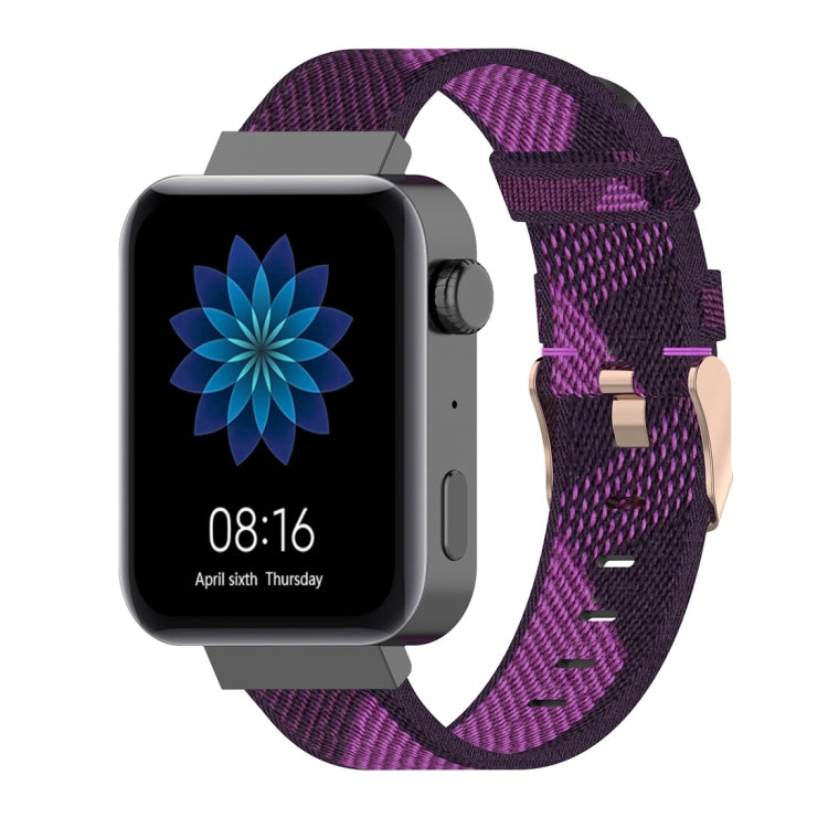 Cinturino da polso in nylon con trama a righe da 18 mm per Xiaomi Mi Watch, Garmin Vivomove 3s / Vivoactive 4s