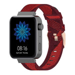 Cinturino da polso in nylon con trama a righe da 18 mm per Xiaomi Mi Watch, Garmin Vivomove 3s / Vivoactive 4s