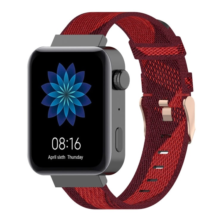 Cinturino da polso in nylon con trama a righe da 18 mm per Xiaomi Mi Watch, Garmin Vivomove 3s / Vivoactive 4s