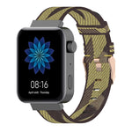 Cinturino da polso in nylon con trama a righe da 18 mm per Xiaomi Mi Watch, Garmin Vivomove 3s / Vivoactive 4s