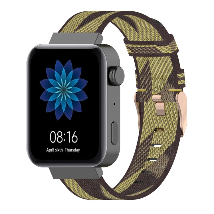 Cinturino da polso in nylon con trama a righe da 18 mm per Xiaomi Mi Watch, Garmin Vivomove 3s / Vivoactive 4s
