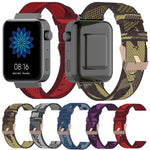 Cinturino da polso in nylon con trama a righe da 18 mm per Xiaomi Mi Watch, Garmin Vivomove 3s / Vivoactive 4s