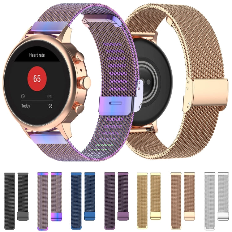 Cinturino per orologio con cinturino da polso in maglia metallica da 18 mm per Fossil Female Sport / Charter HR / Gen 4 Q Venture HR