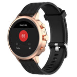 Cinturino per orologio con cinturino da polso in silicone con trama da 18 mm per Fossil Female Sport / Charter HR / Gen 4 Q Venture HR