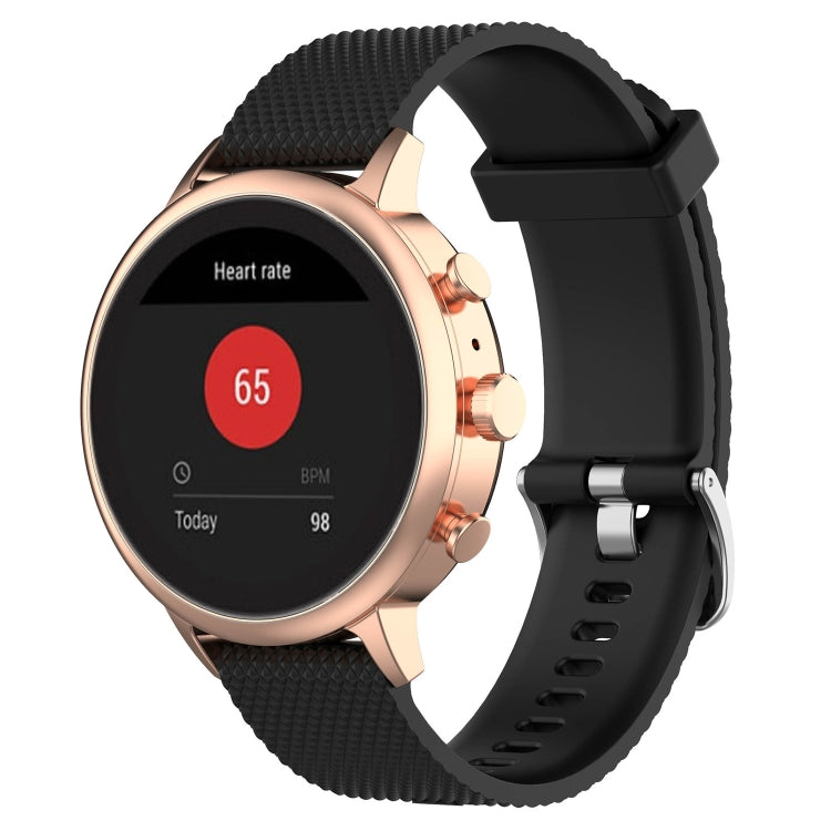Cinturino per orologio con cinturino da polso in silicone con trama da 18 mm per Fossil Female Sport / Charter HR / Gen 4 Q Venture HR