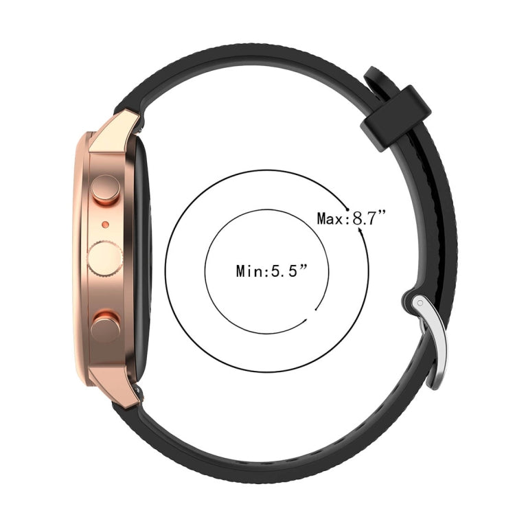 Cinturino per orologio con cinturino da polso in silicone con trama da 18 mm per Fossil Female Sport / Charter HR / Gen 4 Q Venture HR