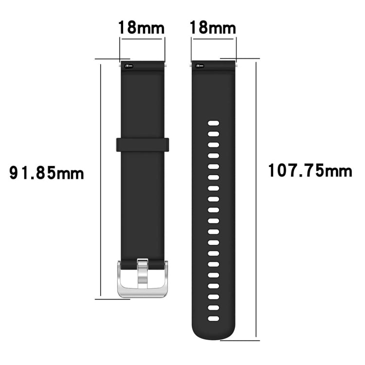 Cinturino per orologio con cinturino da polso in silicone con trama da 18 mm per Fossil Female Sport / Charter HR / Gen 4 Q Venture HR