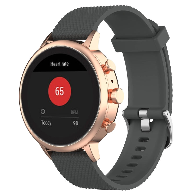 Cinturino per orologio con cinturino da polso in silicone con trama da 18 mm per Fossil Female Sport / Charter HR / Gen 4 Q Venture HR