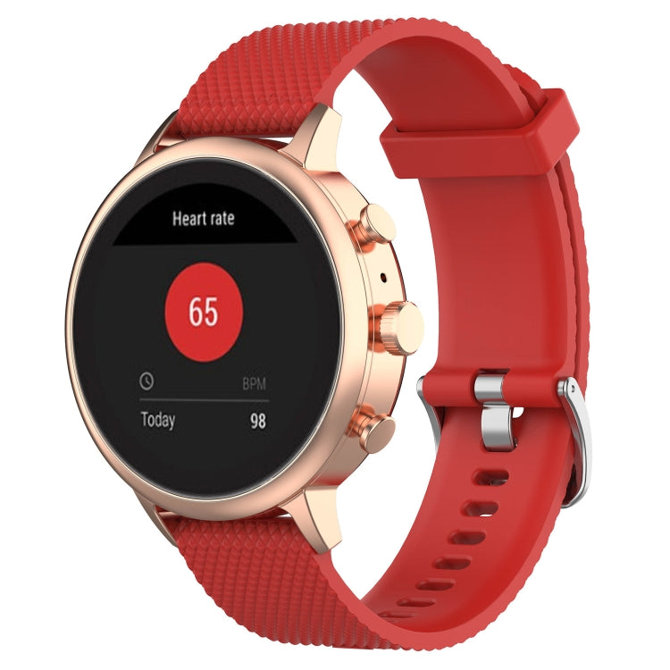 Cinturino per orologio con cinturino da polso in silicone con trama da 18 mm per Fossil Female Sport / Charter HR / Gen 4 Q Venture HR