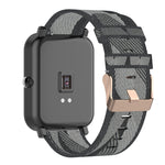 Cinturino per orologio con cinturino da polso in nylon con trama a righe da 20 mm per Huami Amazfit GTR 42 mm / GTS / BIP / BIP Lite