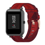 Cinturino per orologio con cinturino da polso in nylon con trama a righe da 20 mm per Huami Amazfit GTR 42 mm / GTS / BIP / BIP Lite