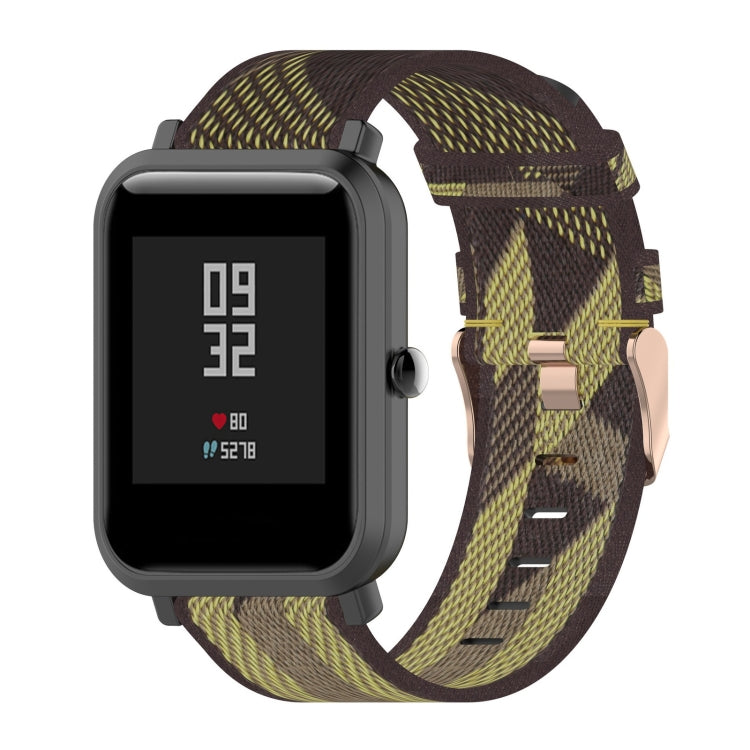 Cinturino per orologio con cinturino da polso in nylon con trama a righe da 20 mm per Huami Amazfit GTR 42 mm / GTS / BIP / BIP Lite