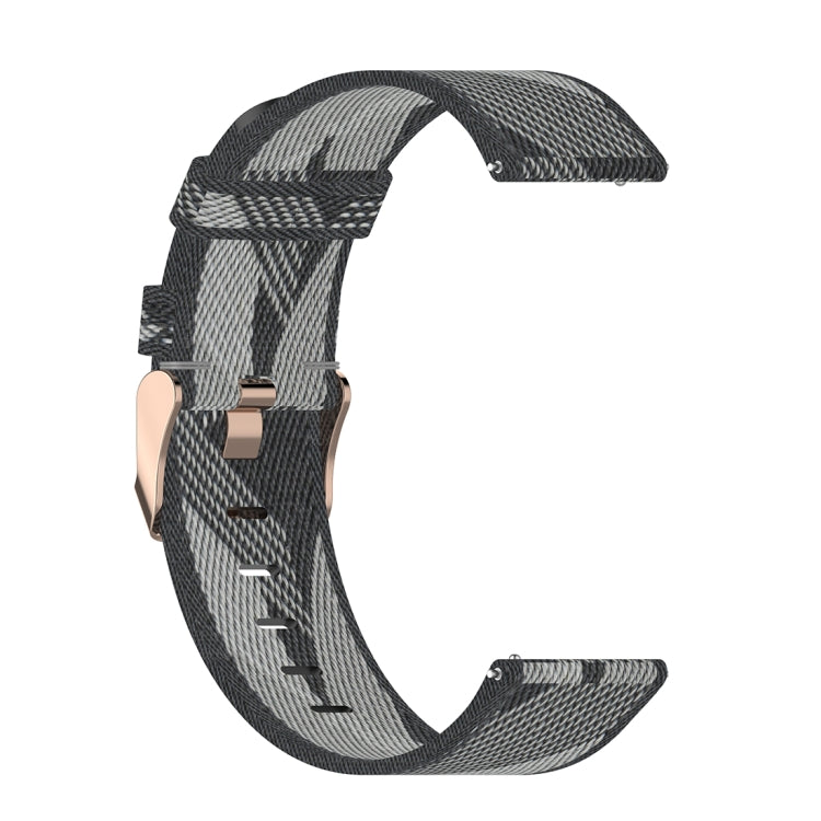 Cinturino per orologio con cinturino da polso in nylon con trama a strisce da 20 mm per Garmin Venu, Vivomove 3, Vivoactive 3, Forerunner 245/645