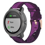 Cinturino per orologio con cinturino da polso in nylon con trama a strisce da 20 mm per Garmin Venu, Vivomove 3, Vivoactive 3, Forerunner 245/645