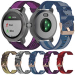 Cinturino per orologio con cinturino da polso in nylon con trama a strisce da 20 mm per Garmin Venu, Vivomove 3, Vivoactive 3, Forerunner 245/645