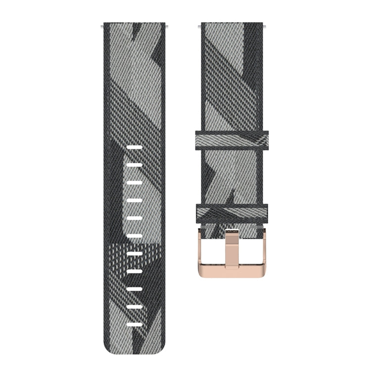 Cinturino per orologio con cinturino da polso in nylon con trama a righe da 20 mm per Huawei GT 2 42 mm / Honor Magic Watch 2 42 mm