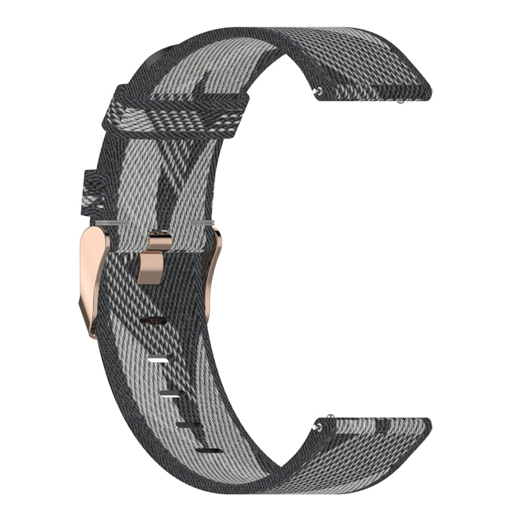 Cinturino per orologio con cinturino da polso in nylon con trama a righe da 20 mm per Huawei GT 2 42 mm / Honor Magic Watch 2 42 mm