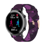 Cinturino per orologio con cinturino da polso in nylon con trama a righe da 20 mm per Huawei GT 2 42 mm / Honor Magic Watch 2 42 mm