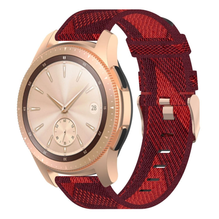 Cinturino per orologio con cinturino da polso in nylon con trama a righe da 20 mm per Galaxy Watch 42 mm, Galaxy Active / Active 2, Gear Sport, S2 Classic