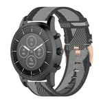 Cinturino per orologio con cinturino da polso in nylon con trama a righe da 22 mm per Fossil Hybrid Smartwatch HR, maschio Gen 4 Explorist HR e sport