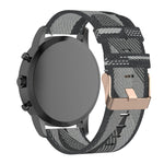 Cinturino per orologio con cinturino da polso in nylon con trama a righe da 22 mm per Fossil Hybrid Smartwatch HR, maschio Gen 4 Explorist HR e sport