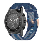 Cinturino per orologio con cinturino da polso in nylon con trama a righe da 22 mm per Fossil Hybrid Smartwatch HR, maschio Gen 4 Explorist HR e sport