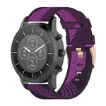 Cinturino per orologio con cinturino da polso in nylon con trama a righe da 22 mm per Fossil Hybrid Smartwatch HR, maschio Gen 4 Explorist HR e sport