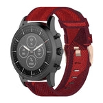 Cinturino per orologio con cinturino da polso in nylon con trama a righe da 22 mm per Fossil Hybrid Smartwatch HR, maschio Gen 4 Explorist HR e sport