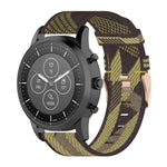 Cinturino per orologio con cinturino da polso in nylon con trama a righe da 22 mm per Fossil Hybrid Smartwatch HR, maschio Gen 4 Explorist HR e sport