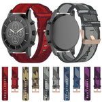 Cinturino per orologio con cinturino da polso in nylon con trama a righe da 22 mm per Fossil Hybrid Smartwatch HR, maschio Gen 4 Explorist HR e sport