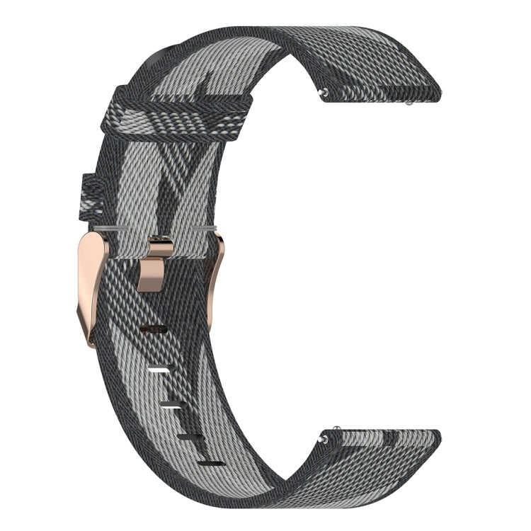 Cinturino per orologio con cinturino da polso in nylon con trama a righe da 22 mm per Huawei GT / GT2 46mm, Honor Magic Watch 2 46mm / Magic