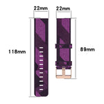 Cinturino per orologio con cinturino da polso in nylon con trama a righe da 22 mm per Huawei GT / GT2 46mm, Honor Magic Watch 2 46mm / Magic