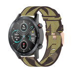 Cinturino per orologio con cinturino da polso in nylon con trama a righe da 22 mm per Huawei GT / GT2 46mm, Honor Magic Watch 2 46mm / Magic