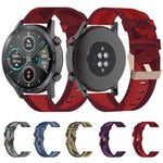 Cinturino per orologio con cinturino da polso in nylon con trama a righe da 22 mm per Huawei GT / GT2 46mm, Honor Magic Watch 2 46mm / Magic
