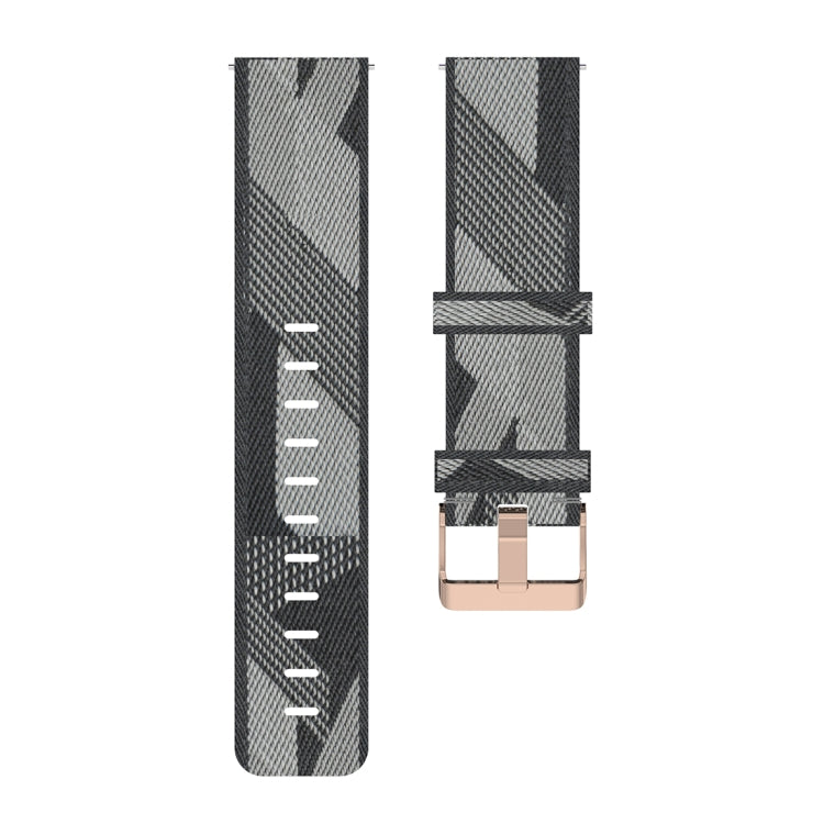 Cinturino per orologio con cinturino da polso in nylon con trama a righe da 22 mm per Fossil Gen 5 Carlyle, Gen 5 Julianna, Gen 5 Garrett, Gen 5 Carlyle HR