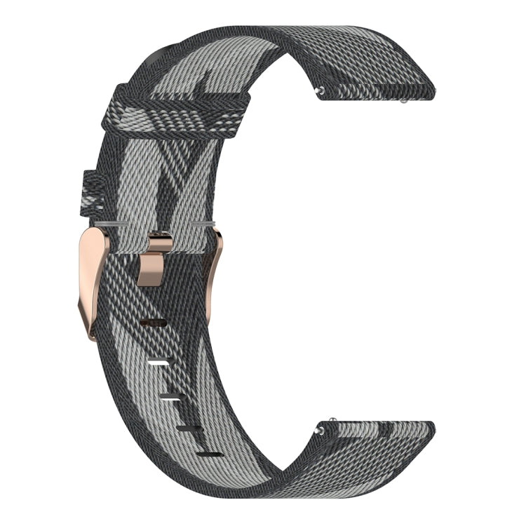 Cinturino per orologio con cinturino da polso in nylon con trama a righe da 22 mm per Fossil Gen 5 Carlyle, Gen 5 Julianna, Gen 5 Garrett, Gen 5 Carlyle HR
